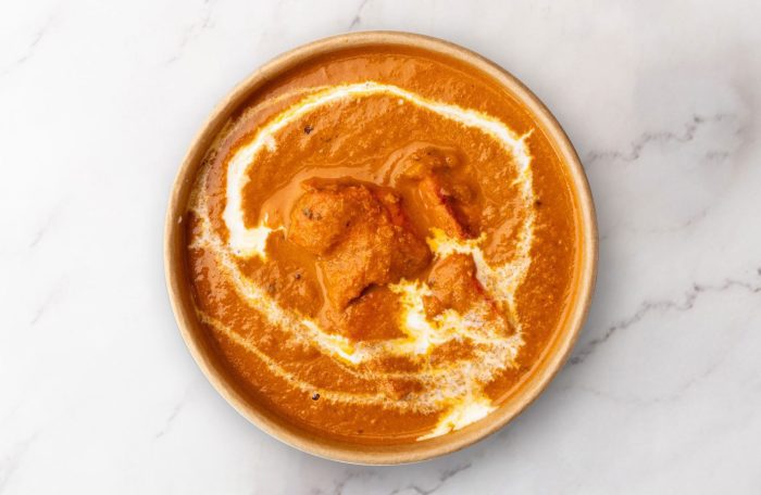 Butter Chicken with Bowl of Rice